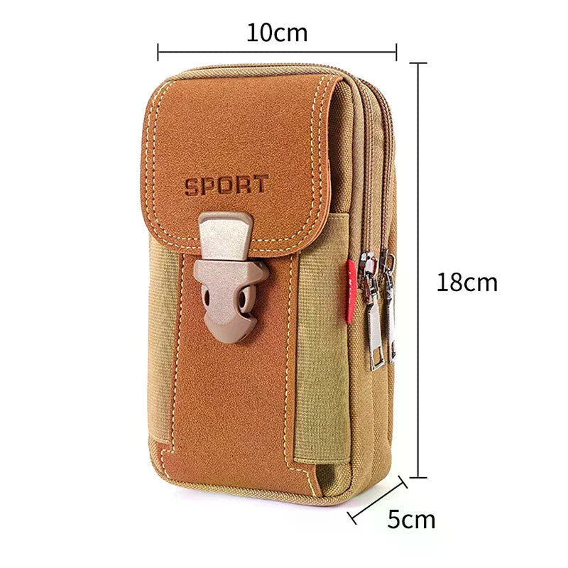 Men's PU Leather Fanny Pack | Travel & Running Waist Bag Fanny Pack Waist Bag Oasis Select