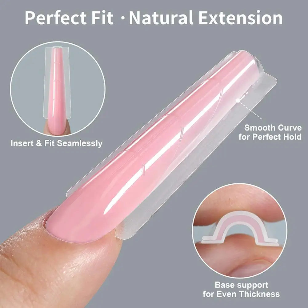 256-Pc Sandwich Dual Form Nail Tips – Full Cover Gel Extension Kit Nail Extension Kit Oasis Select