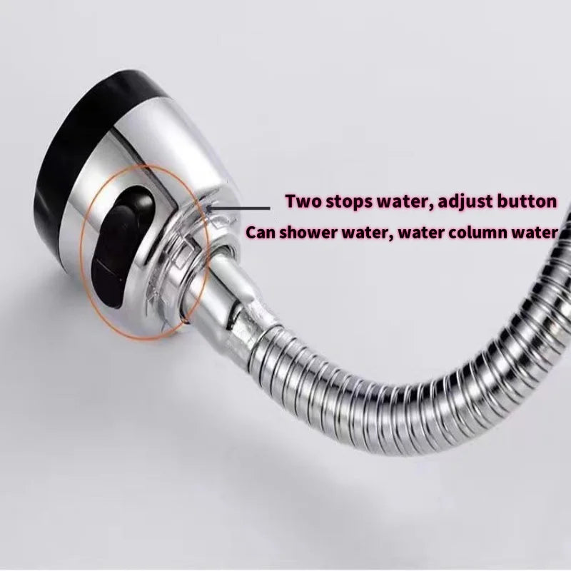 360 Degree Kitchen Faucet Spray Head Filter 2 Modes Adjustable conduit Filter Water Diffuser Converter for Kitchen Accessory Oasis Select