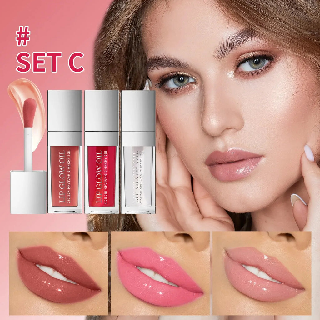 Hello Kiss Crystal Jelly Lip Oil Set – Tinted Plumping Gloss