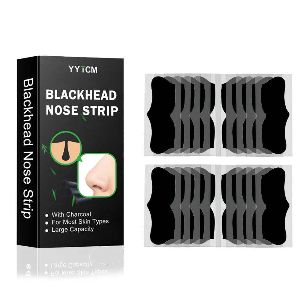 Bamboo Charcoal Blackhead Remover Nose Pore Strips | Up to 80pk Nose Pore Strips Oasis Select 1box 20pcs