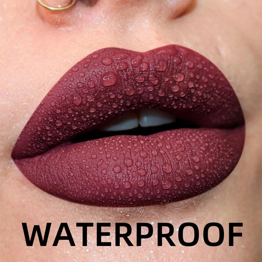 MCD 19-Shade Matte Velvet Liquid Lipstick – Waterproof Lip Glaze