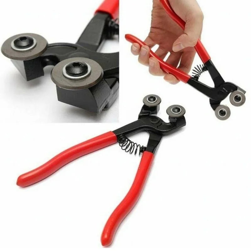 8 Inch Glass Tile Mosaic Nippers Heavy Duty Double Round Wheel Flat Nose Trimming Clamp Pliers Ceramics Cutting Tongs Tools Oasis Select