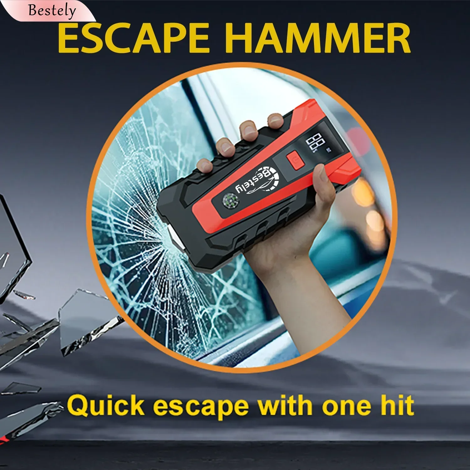 12v Car Battery Jump Starter, 12v Jump Starter Battery Pack 3000A Peak,Portable Jump Box with Full LCD Screen & LED Light & USB Oasis Select