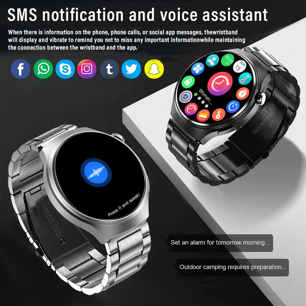 LAXASFIT Men's Smartwatch – Bluetooth Calling, HD Display