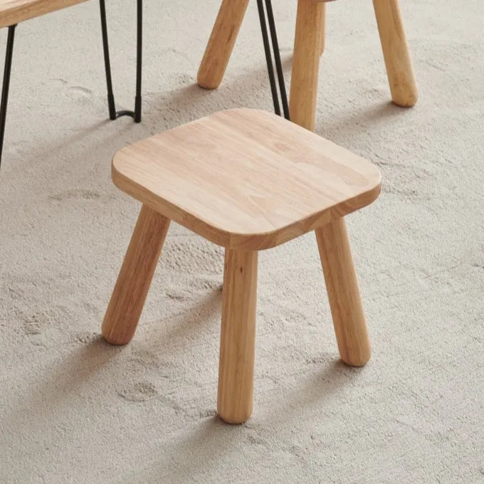 small square stool, household shoe cabinet, children's foot pads, wooden low stool, simple shoe change wooden stool Oasis Select millet stool