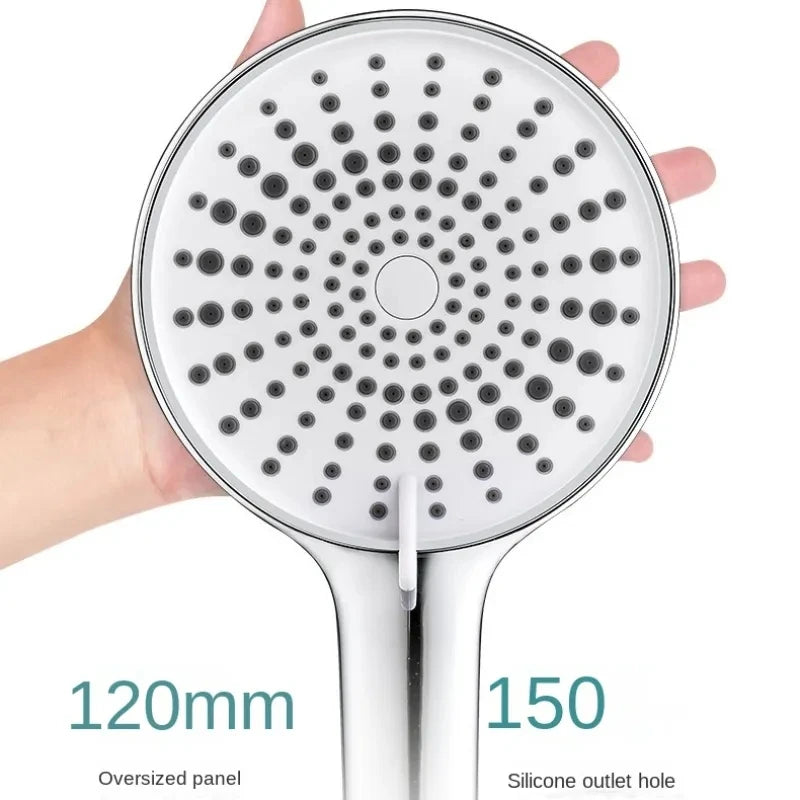 New 12CM Big Panel Handheld Shower Head 3 Functions Pressurized Water Saving Shower Head Faucet Replacement Bathroom Accessories Oasis Select