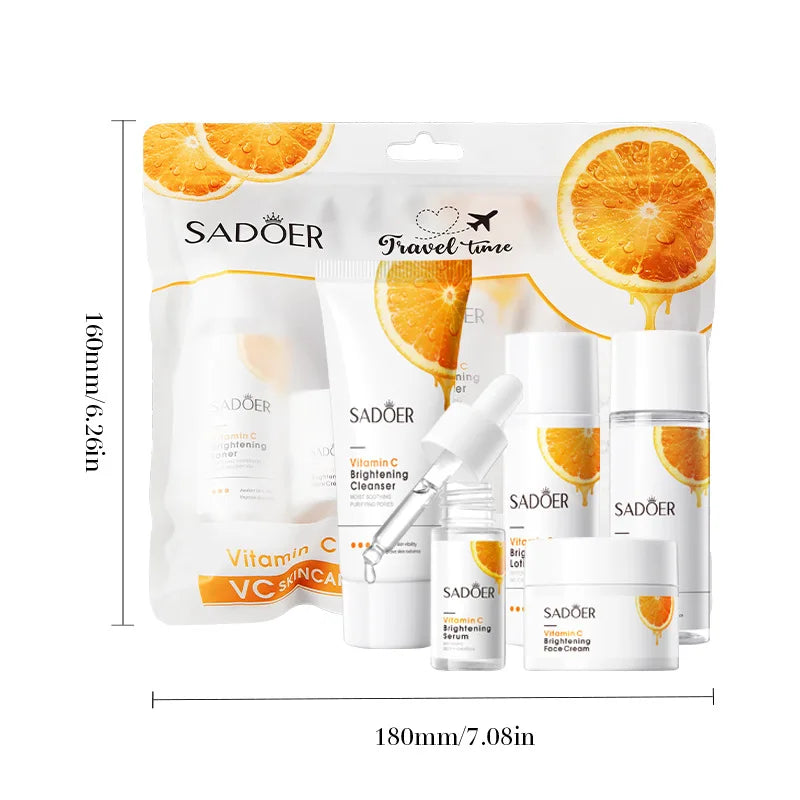 5-Piece Vitamin C Facial Set – Brightening & Hydrating Skincare Facial Skincare Set Oasis Select