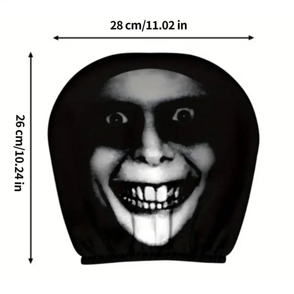 Car Head Rest Covers Set Halloween Car Seat Head Rest Protector Funny Vehicle Accessories for School Bus Pickups Sedan Truck Van Oasis Select 2pcs