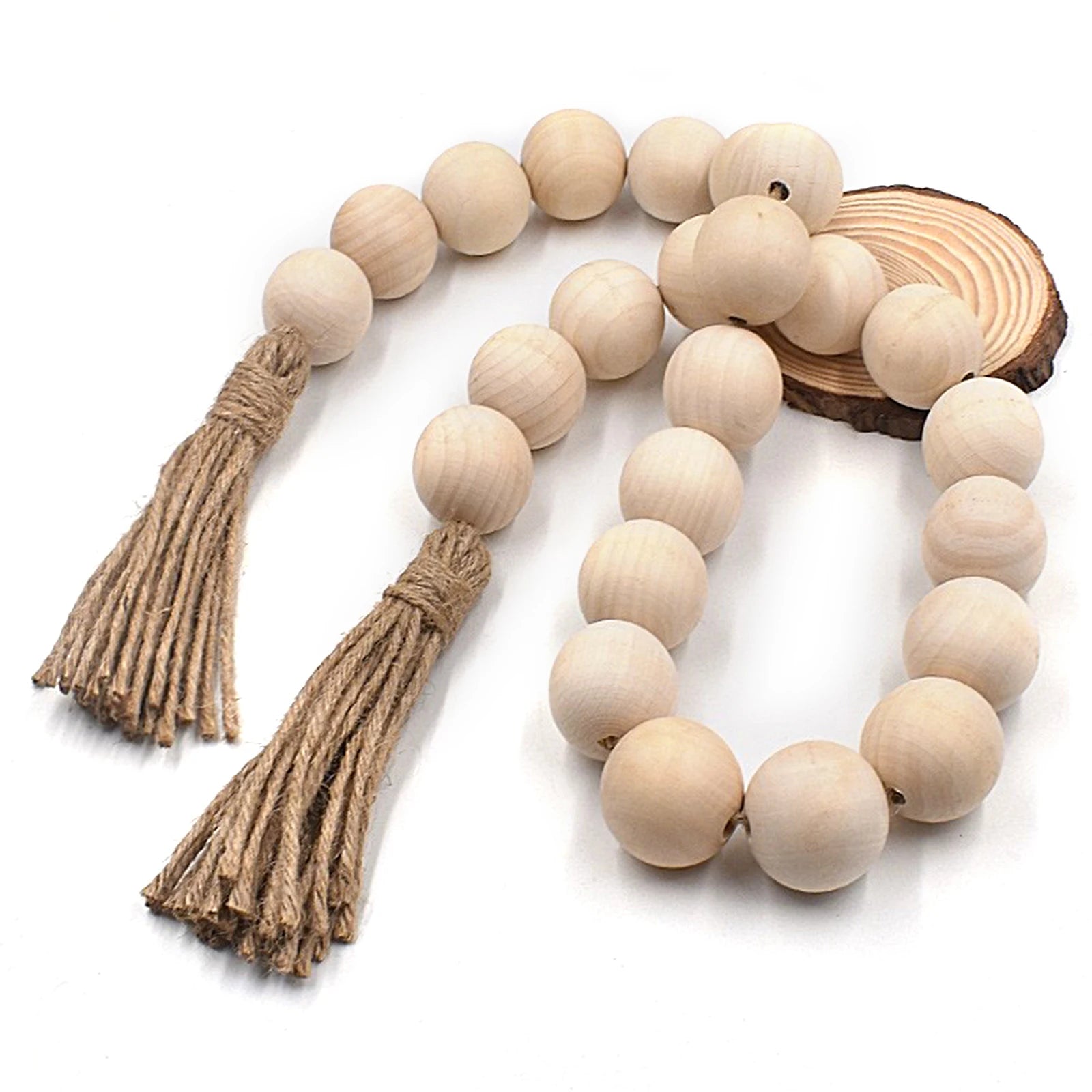200pcs DIY wooden beads, 20mm natural round wooden beads, handmade DIY beads string ornaments handicraft accessories Oasis Select