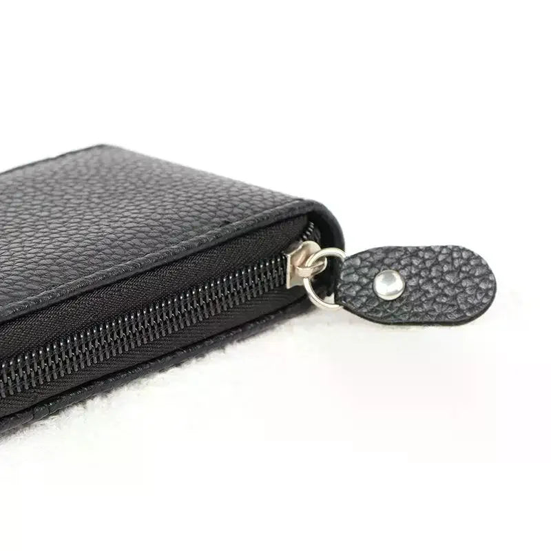 JETTING PU Leather Zipper Card Holder Wallet with ID Window Card Holder Wallet Oasis Select
