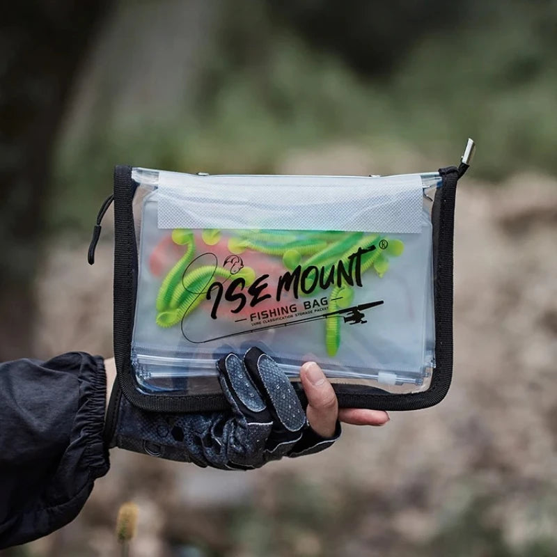 Transparent Luya Bait Bag PVC Partitioned Waterproof Storage Bag Portable Fishing Tackle Accessories Sorting Organizer Pouch Oasis Select