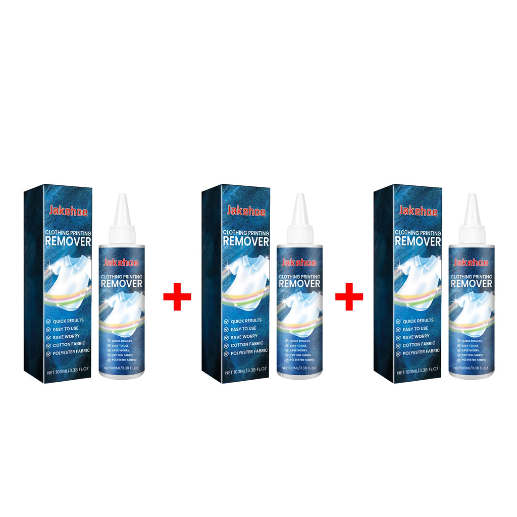 JAKEHOE Clothing Printing Remover for Cotton Fabric Fabric Printing Patterns Letters Cleaning Powerful Remover 100ml Oasis Select 3 X 100ml boxed