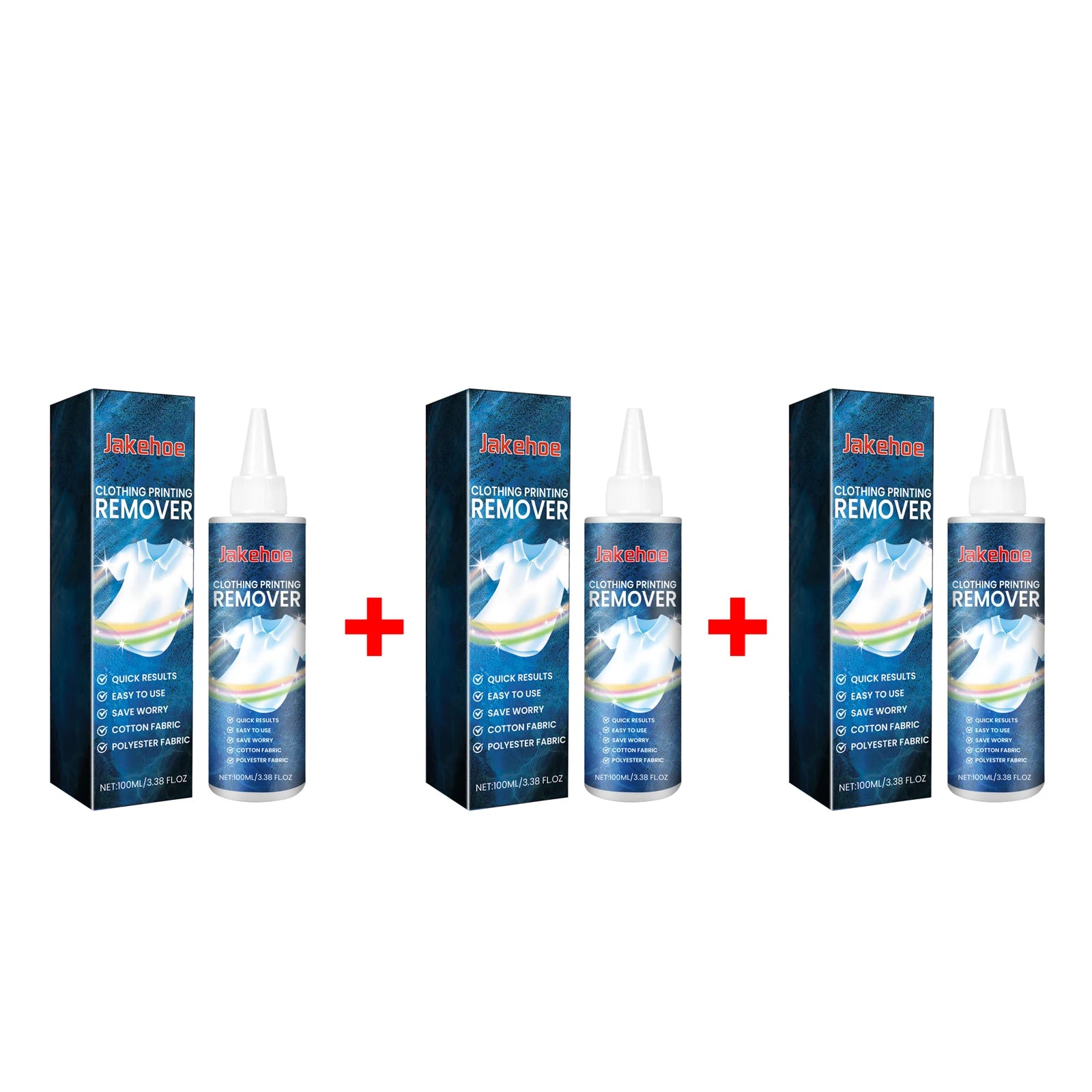 JAKEHOE Clothing Printing Remover for Cotton Fabric Fabric Printing Patterns Letters Cleaning Powerful Remover 100ml Oasis Select 3 X 100ml boxed