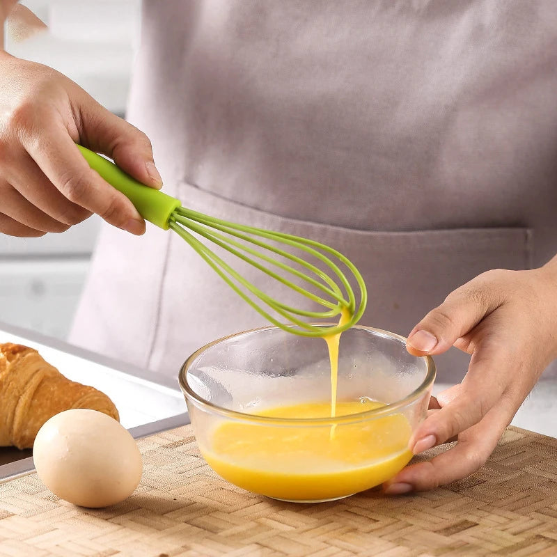 6-inch Mini Children's Silicone Egg Beater Household Manual Cream Egg Mixer Kitchen Baking Tool Oasis Select
