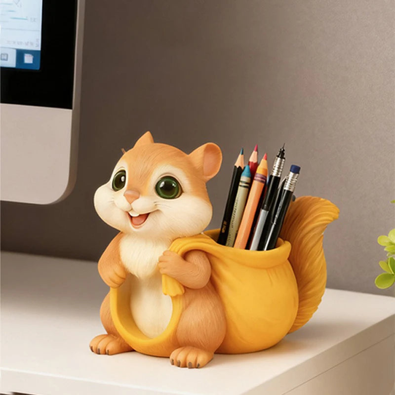 Squirrel Flower Pot Silicone Mold DIY Squirrel Candle Holder Mold Plaster Candle Jar Molds Concrete Vase Resin Pen Holder Mould Oasis Select