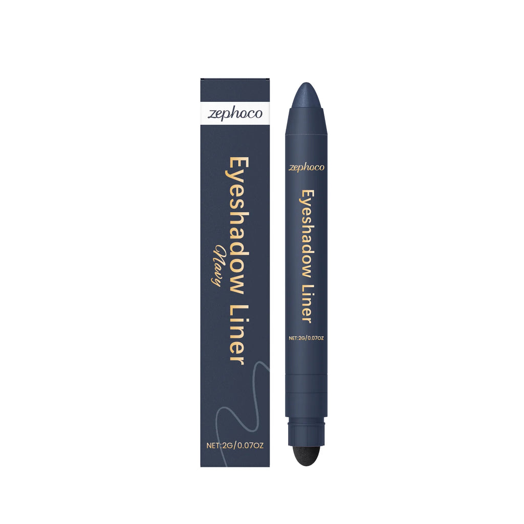 2 In1 Eyeshadow Liner Pen Matte Black Brown Waterproof Natural Long Lasting Silky Smooth Color-Rendering Professional Eye Makeup Oasis Select Navy