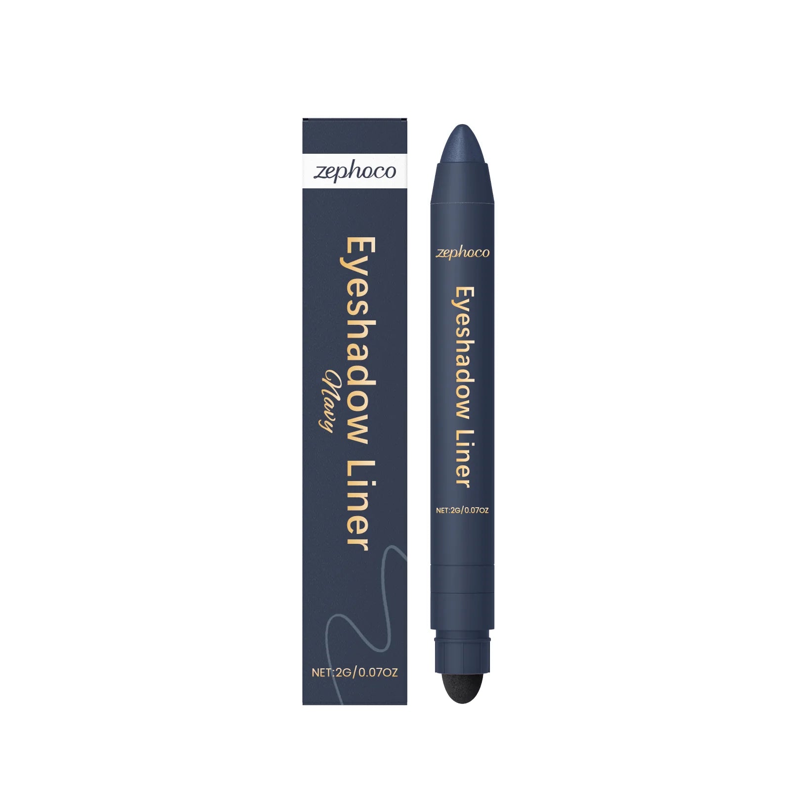 2 In1 Eyeshadow Liner Pen Matte Black Brown Waterproof Natural Long Lasting Silky Smooth Color-Rendering Professional Eye Makeup Oasis Select Navy