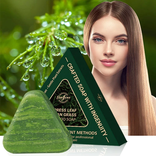 120G Cypress Leaf Usman Grass Shampoo Bar, enriched with ginseng, cypress leaf, and other herbal extracts Oasis Select Default Title