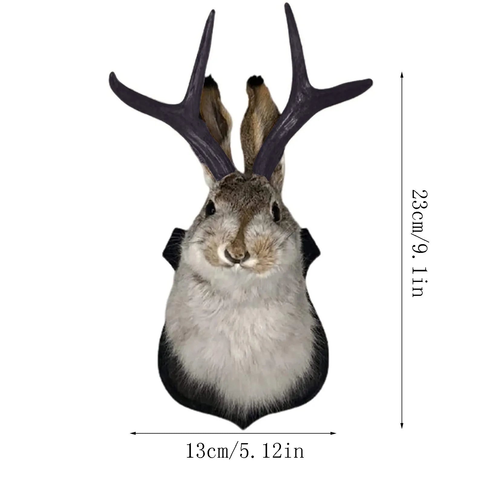 Easter Gift Bunny Head Antlers Wall Hanging Decoration Wall Decor Simulation Rabbit Specimen Resin Art Ornaments Jackalope Decor Oasis Select