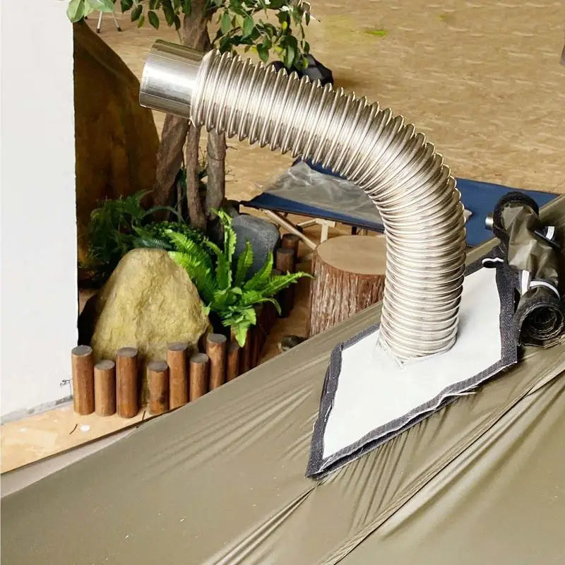 Wood Stove Pipe Stainless Steel Flexible Flue Exhaust Stove Pipe Adjustable Ducting Dryer Vent Hose for Pellet Stove Air Intake Oasis Select