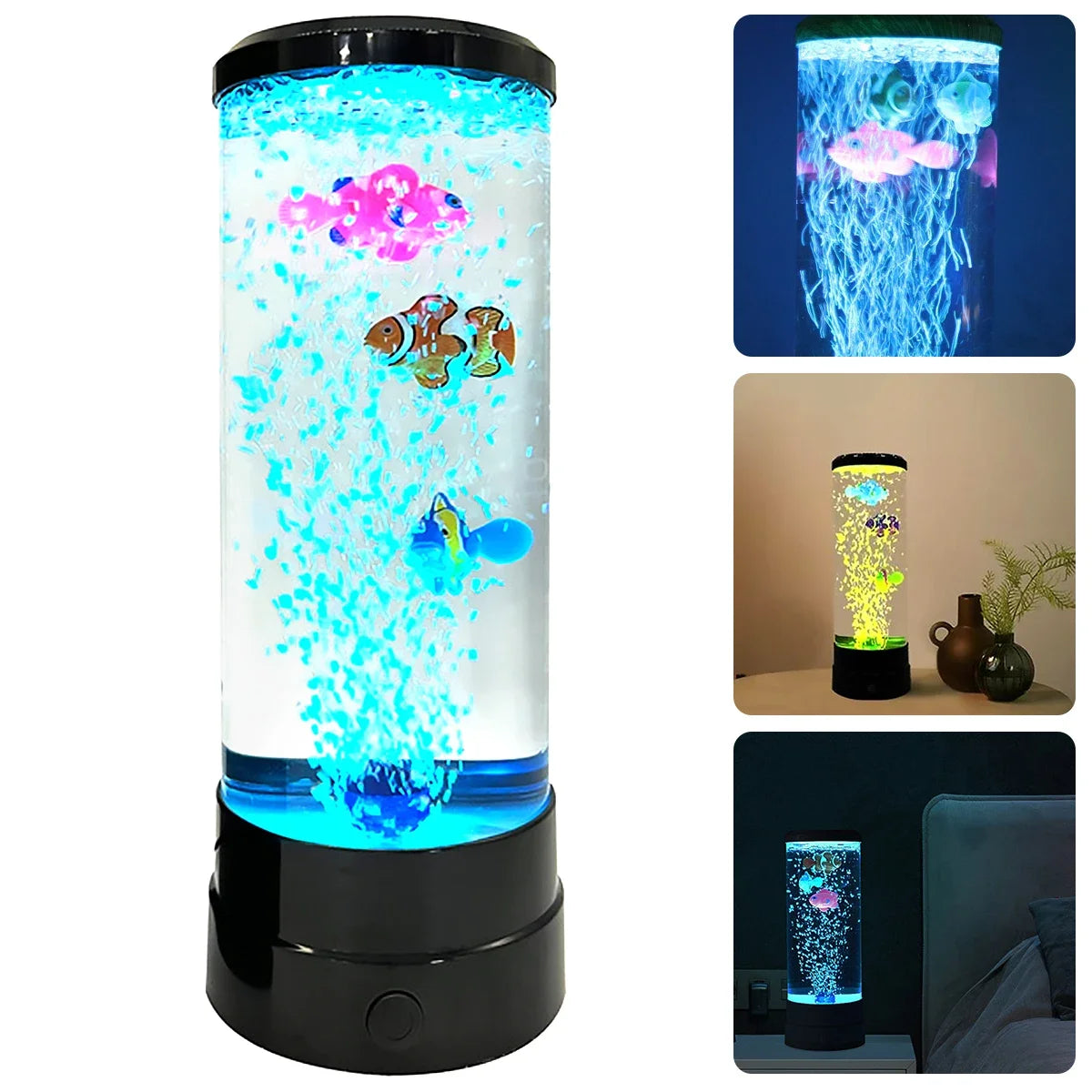 LED Fish Lamp Ambient Night Light Remote Control Color Changing Decorative Lights Aquarium Birthday Gift For Children USB Oasis Select