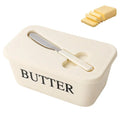 Airtight PP Butter Dish with Lid & Spreader – Fridge Keeper