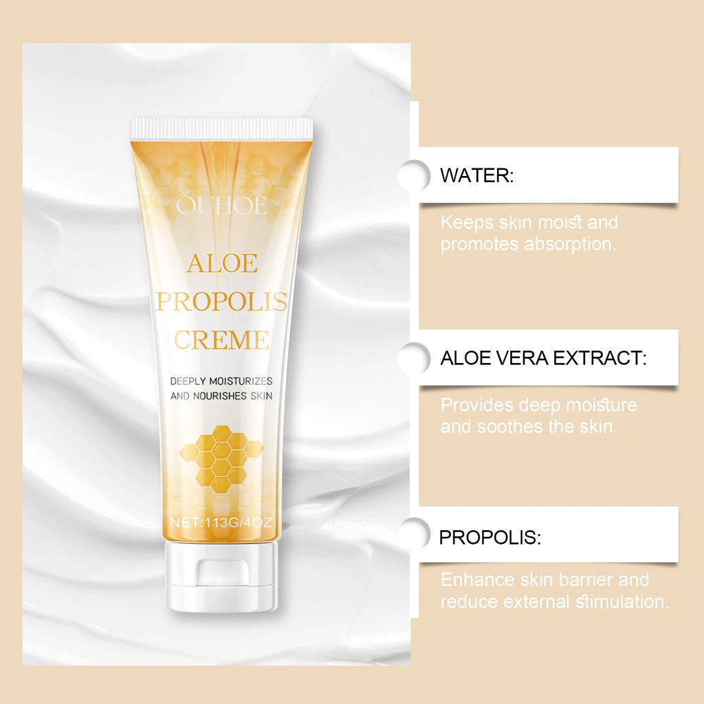 Aloe Propolis Moisturizing Cream Soothing Repairs Nourishing Wrinkles Remover Rejuvenating Brightening Face & Body Cream Oasis Select