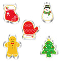 5Pcs Christmas Cookie Cutter Set Gingerbread Man Xmas Tree Biscuit Mold Stamp Christmas Party New Year Baking Accessories Oasis Select A