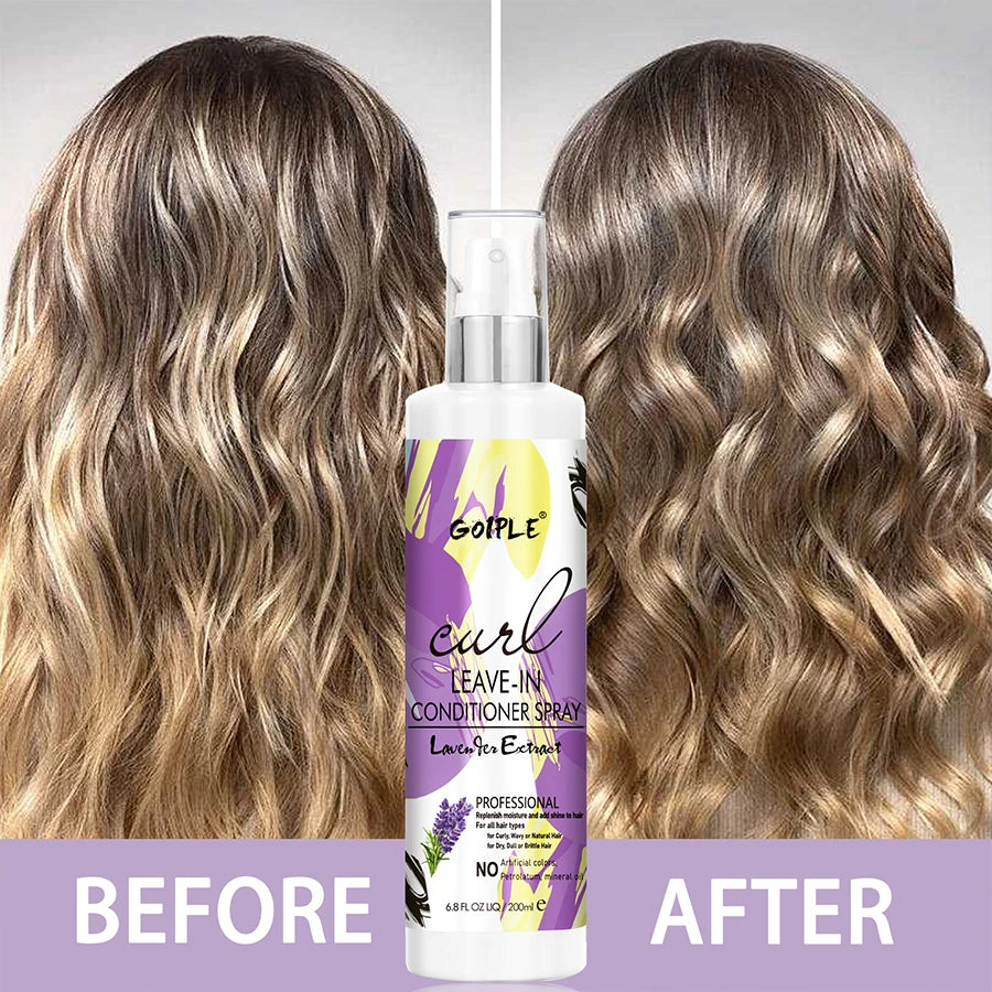 200ml Curl Leave-In Conditioner for 2A-4C Hair Shiny and Moisturizing Spray Wave Curly Anti-Frizz Hair Care Products for Women Oasis Select