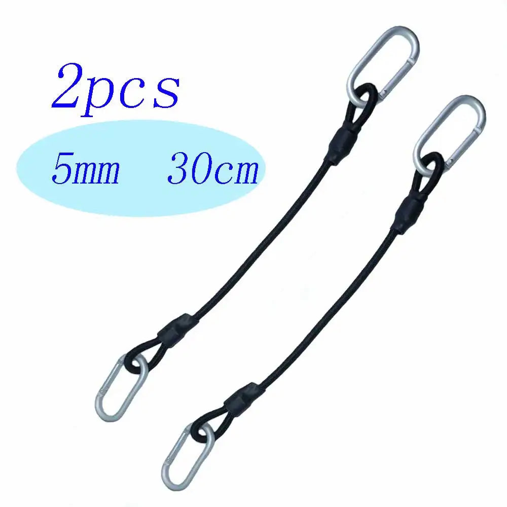 2pc Heavy Duty Bungee Shock Cord Tie Down Straps with Snap Hooks for Camping Tents Kayaks Boat Trailer Fishing Gear Organization Oasis Select 2pcs 5mm 30cm