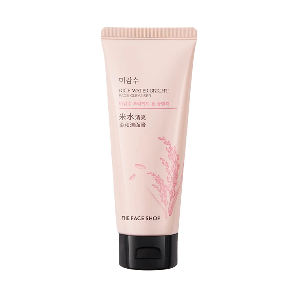 THE FACE SHOP RICE WATER BRIGHT FACE CLEANSER 150g,Luxurious Foam,Nourishing,Moisture-Retaining,Korean Skincare,Korean Makeup Oasis Select FACE CLEANSER