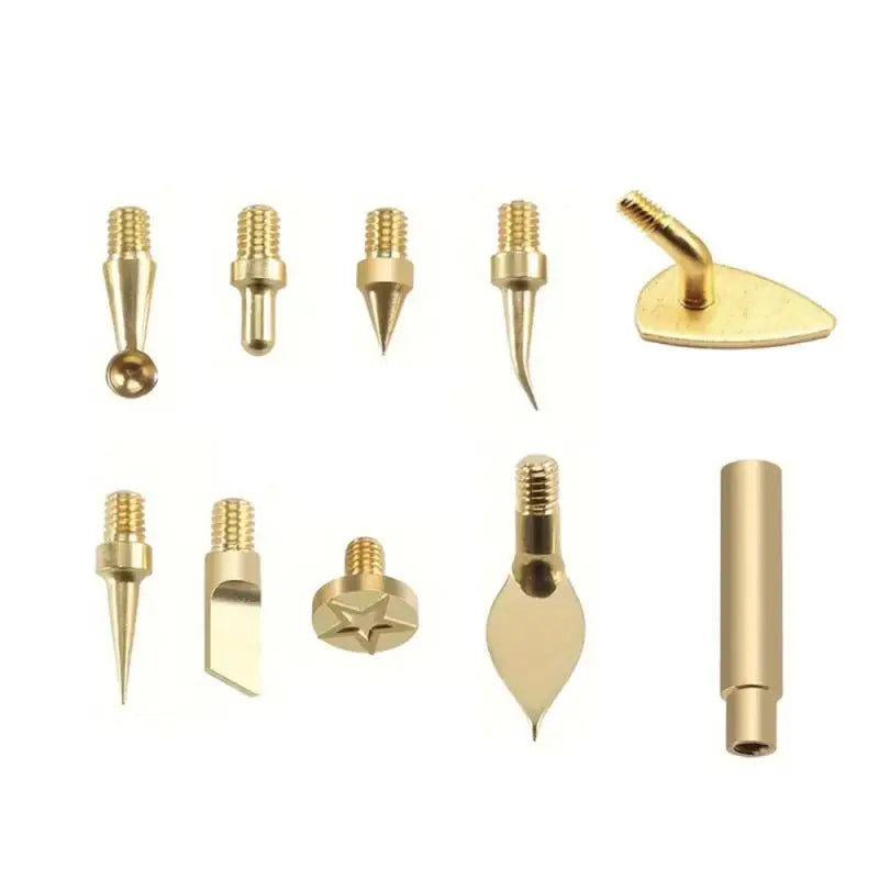 7/9/10Pcs Heat Insert Nut Iron Tip M2 M3 M4 M5 M6 M8 Brass Thread Embedded Kit Tool For Plastic 3D Printer Soldering Iron Oasis Select 10pcs