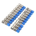 10/20pcs RG6 Compression Connectors RG6 F Type Connector Coax Coaxial Compression Fitting Waterproof Connection Blue Oasis Select 20Pcs