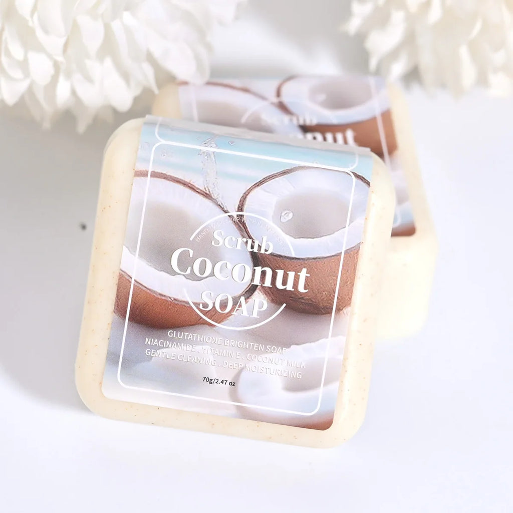 Glutathione Coconut Scrub Handmade Soap – Cleanse & Moisturize