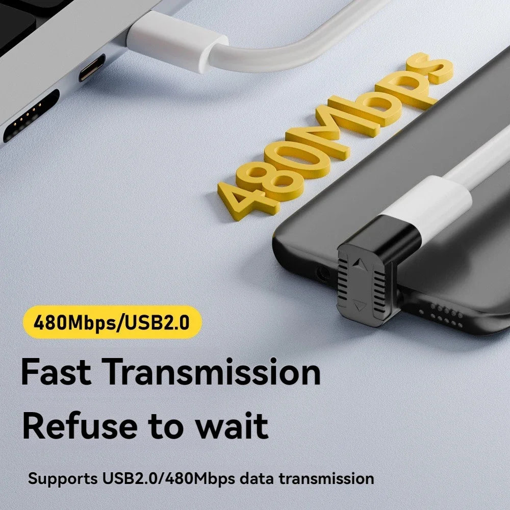 90° USB-C to Micro USB Adapter – 480Mbps & 10W Fast Charge USB Adapter Oasis Select