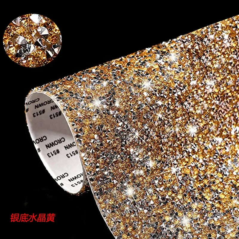 Mobile Phone Case Accessories Rhinestone Sticker Shoe Bag Car Decoration Accessories Diy Self-adhesive Drill Sticker Oasis Select J 24 x 40cm