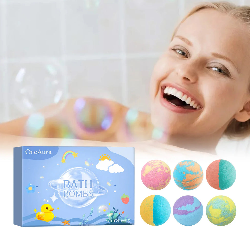 OceAura Christmas Bath Bombs | Moisturizing Spa Gift Set 180g Bath Bombs Gift Set Oasis Select