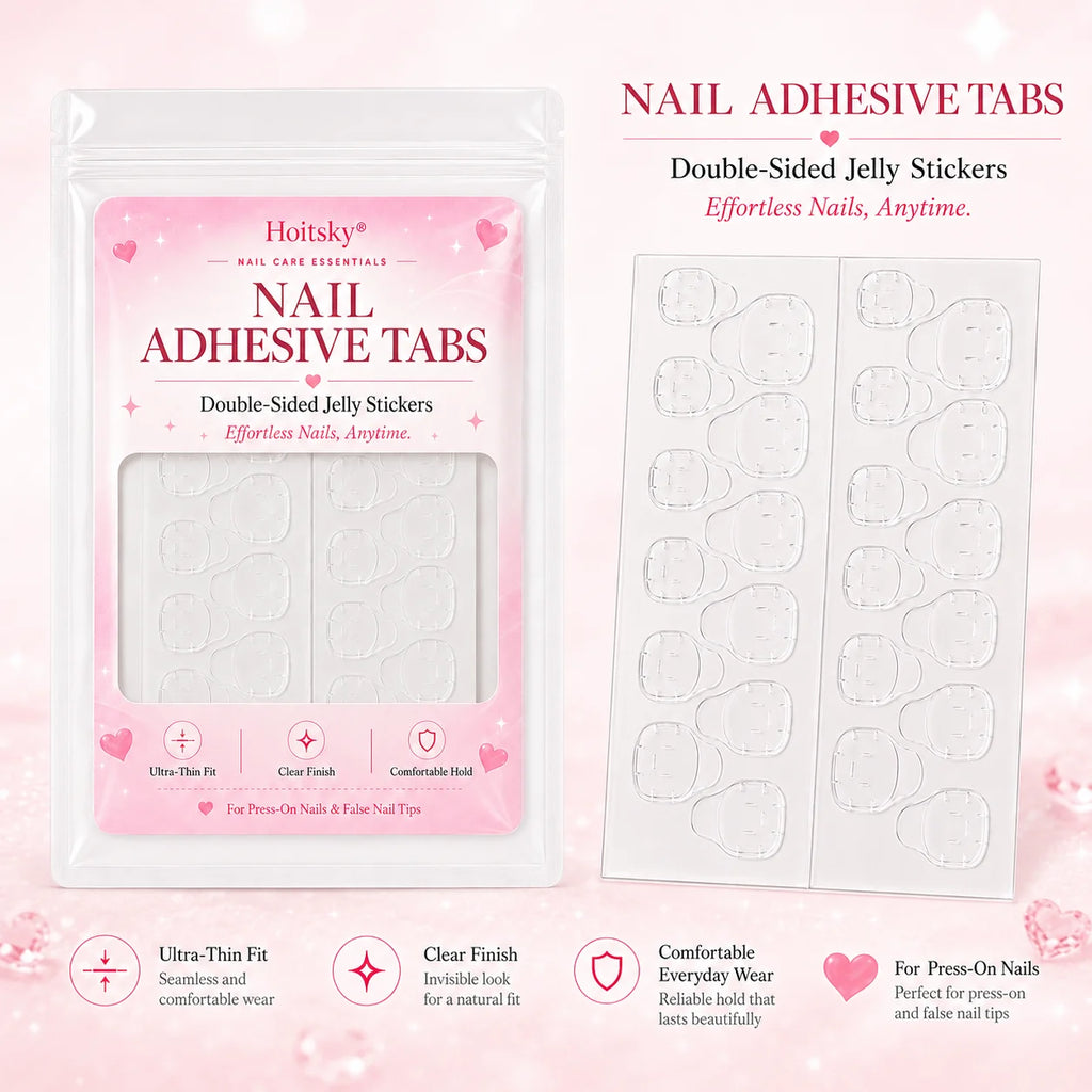 5/10Pcs Super Sticky Waterproof Nail Adhesive Tabs Reusable Glue Stickers for Press-On Nails Portable Manicure Supplies Oasis Select 5pcs