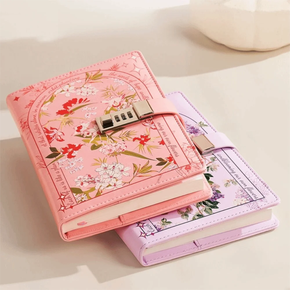 Secure Lock Design Password Lock Notebook Simple Elegant Appearance Stylish Delicate A5 Notebook Compact Size Oasis Select