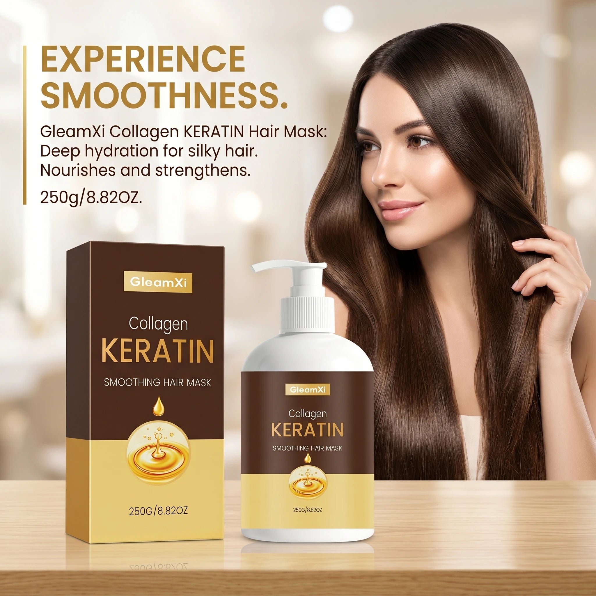 Collagen Keratin Hair Mask Conditioning Smoothing Repair Dry Damaged Hair,Frizz Control & Repairing Hydration Hair Mask Oasis Select