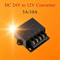 LED Power Supply Module 5A/10A IP68 Mini DC 24V to 12V Protection Auto Buck Regulator Step-Down Voltage Power Converter For Car Oasis Select 5A 24V 12V