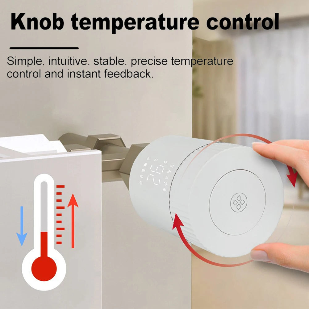 For Tuya Smart Wifi Thermostatic Radiator Valve TRV Programmable App Remote Temperature Controller With For Alexa For Google Oasis Select