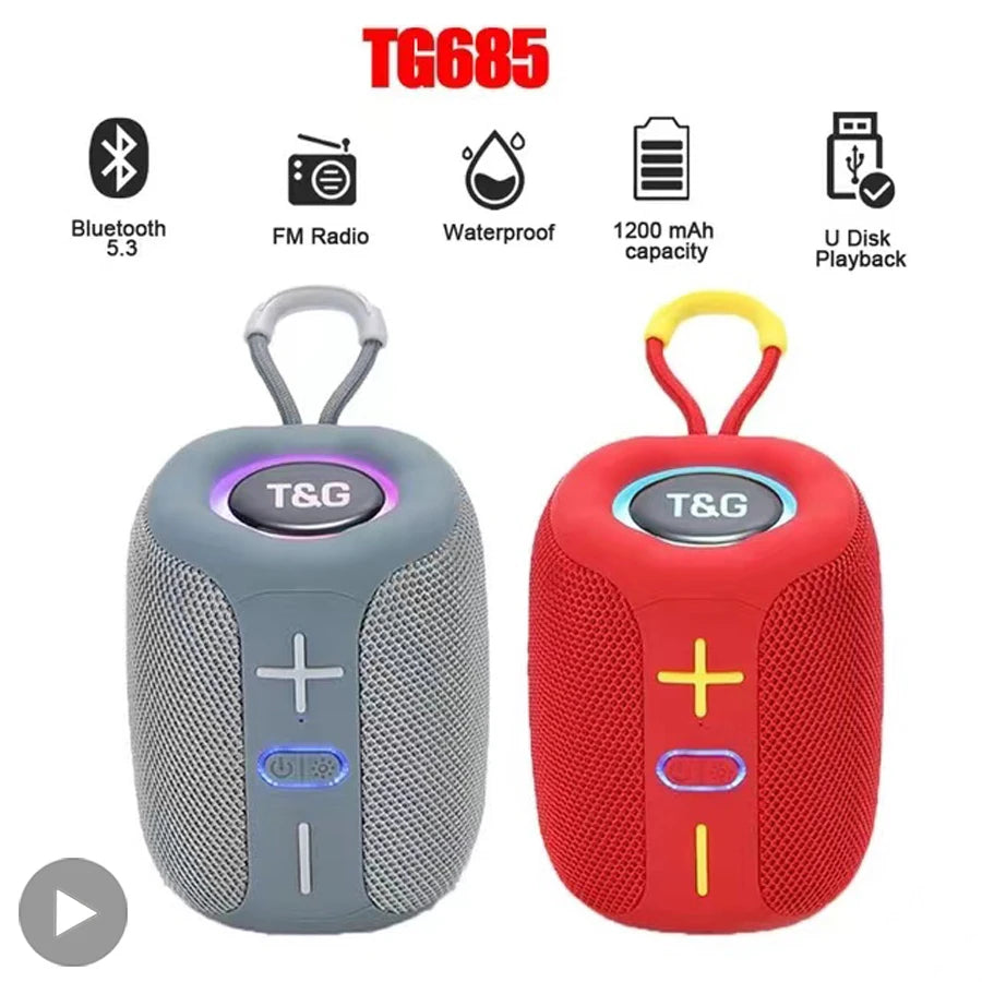 T&G TG658 Portable Bluetooth 5.3 Speaker | FM, TWS & LED