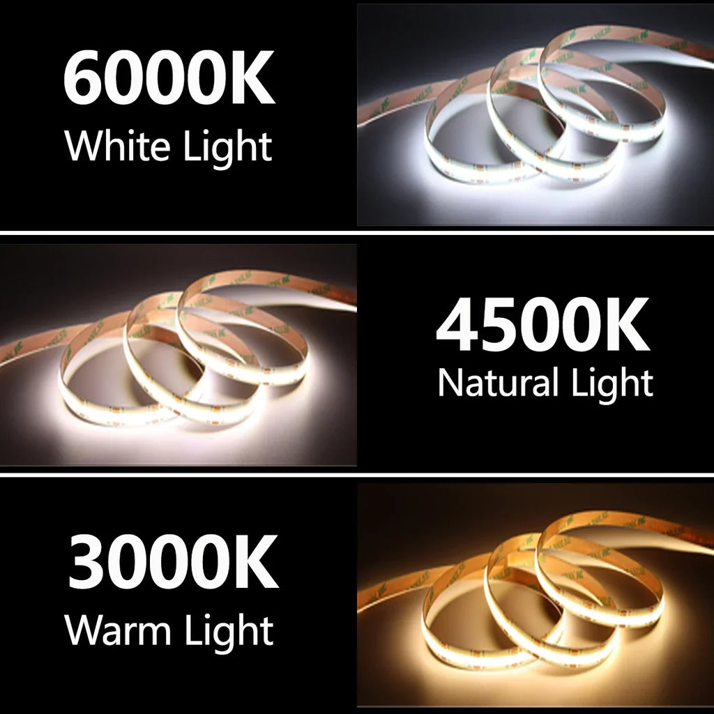Multiple Parallel Connections LED Decorative Lamp Ribbon Smart Zigbee/Tuya COB Strip For Sound-absorbing Panel Cabinet Wall Deco Oasis Select