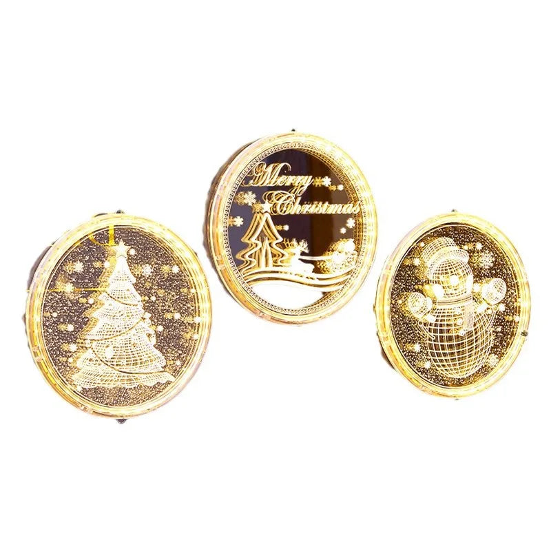 Christmas Transparent Luminous Night Lights, Festive Scene Atmosphere Decoration and Hanging Ornament Store Oasis Select