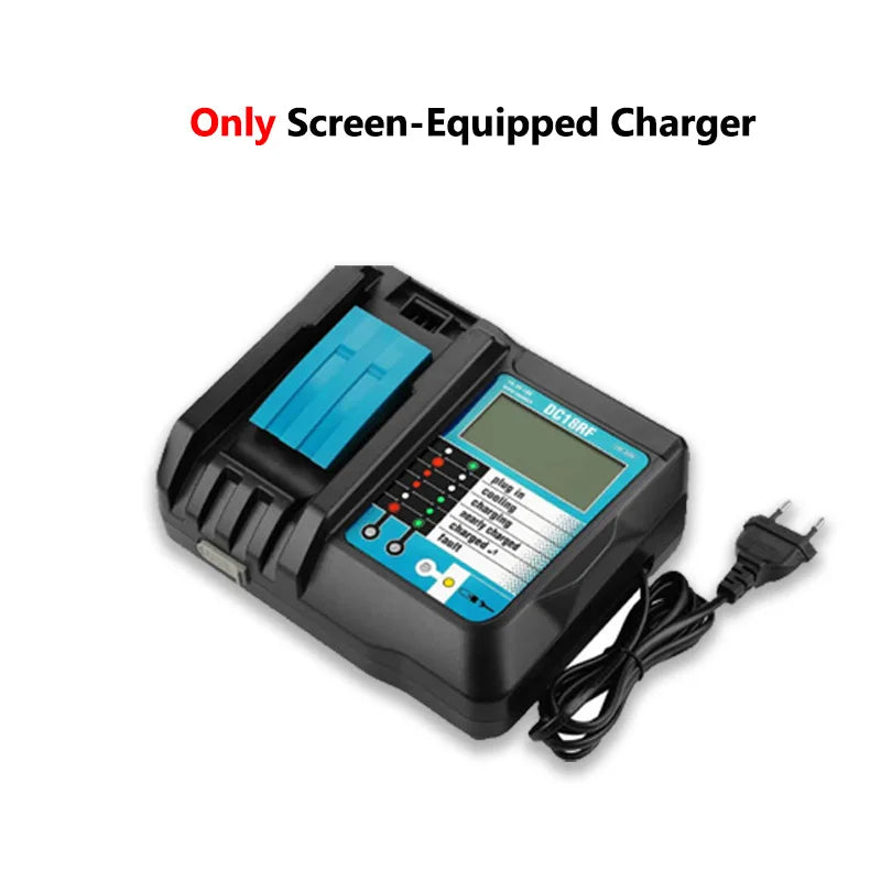 18V 6.0Ah Rechargeable Lithium-Ion Battery (18650 Cell) + 3A Charger, Suitable for Makita Power Tool BL1860 BL1830 LXT400 BL1850 Oasis Select S-Charger