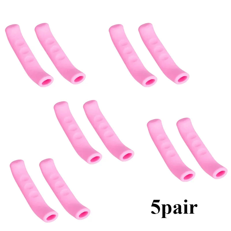 1/2/5pairs Bicycle Brake Handle Cover Silicone MTB Grip Gloves Anti Slip Bicycle Protective Equipment Bicycle Accessories Oasis Select 5pair Pink