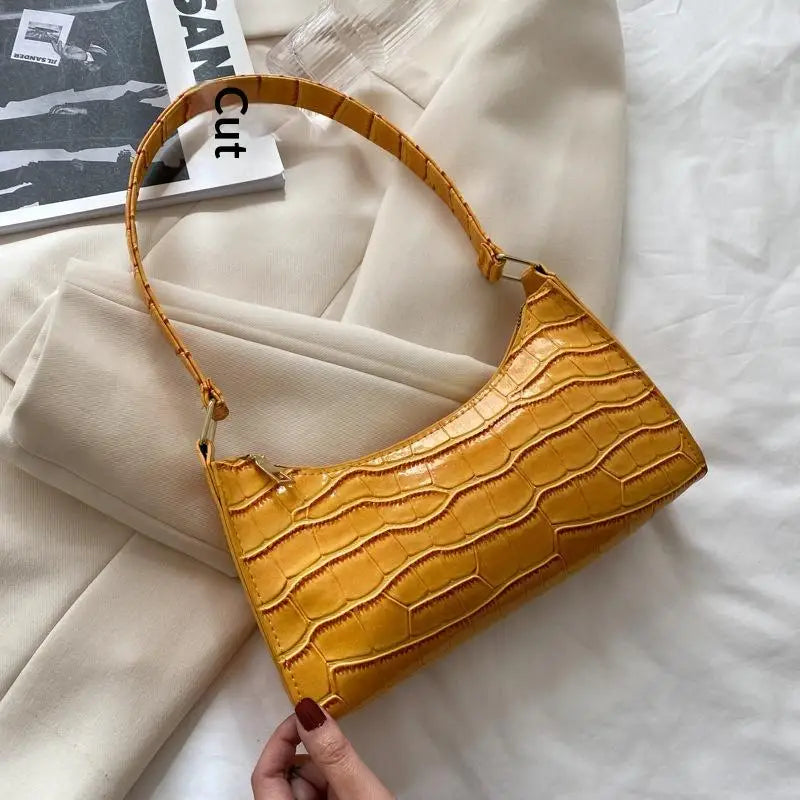 Women's PU Leather Underarm Bag – Retro Shoulder Tote Clutch