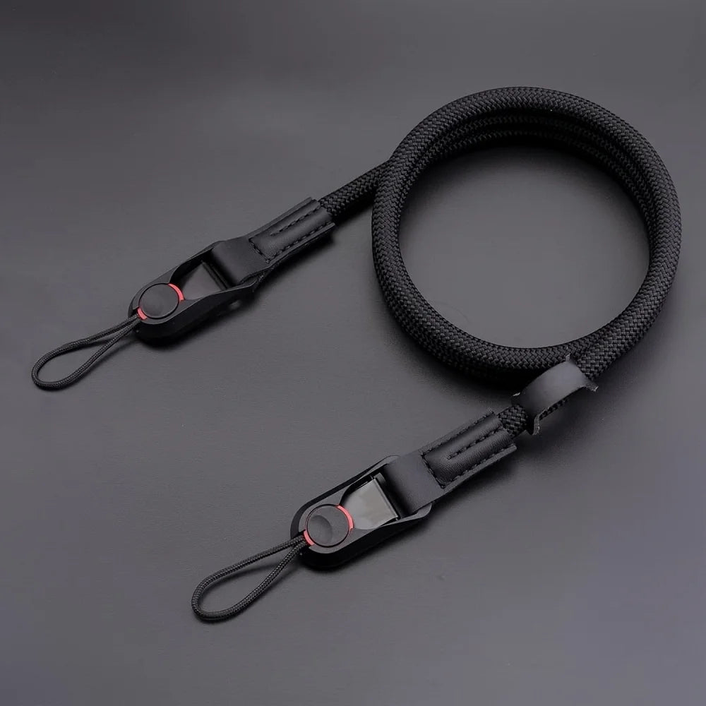 Quick Release Camera Neck Strap Nylon Rope Round Camera Shoulder Strap Lanyard Multifunctional For Nikon Canon Sony Fuji Oasis Select Black